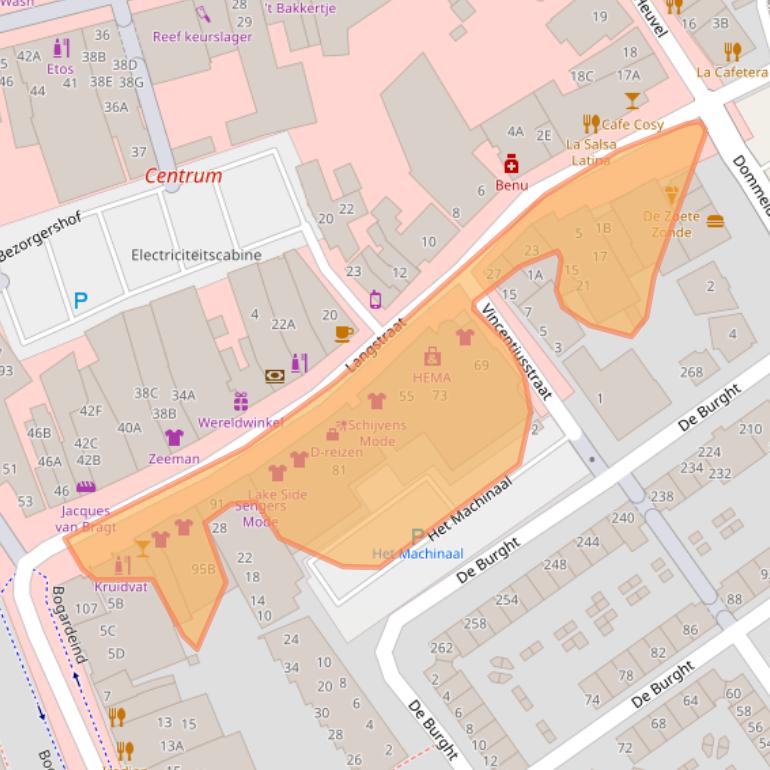 Kaart van postcodegebied 5664GE.