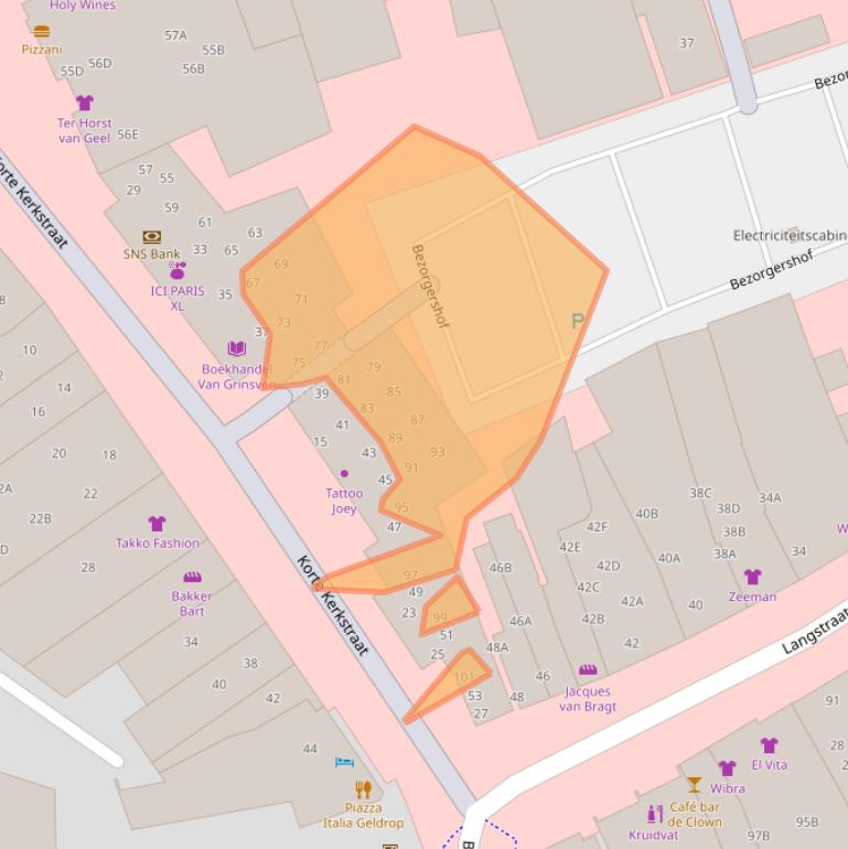 Kaart van postcodegebied 5664HZ.