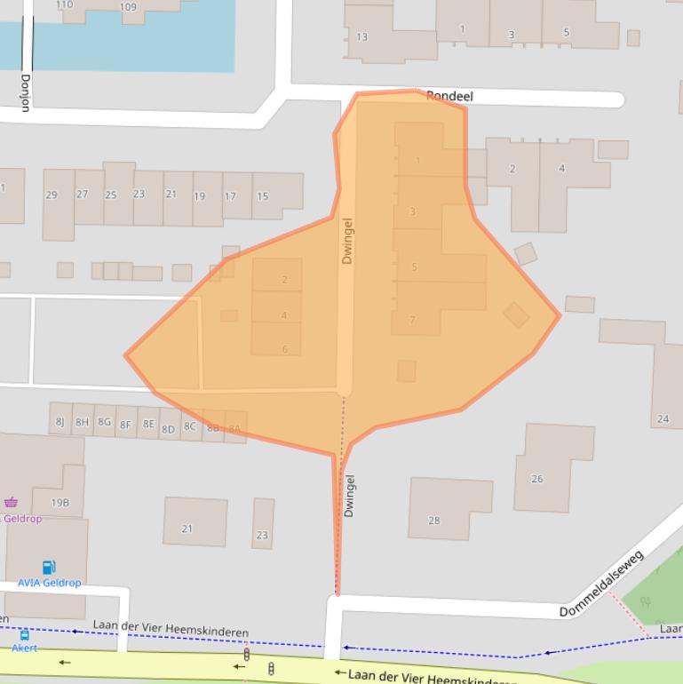 Kaart van postcodegebied 5664PH.