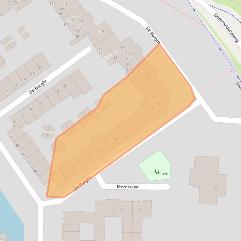 Kaart van postcodegebied 5664PW.