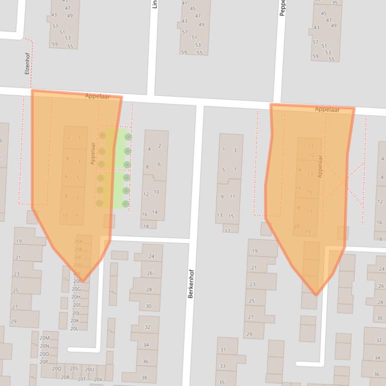 Kaart van postcodegebied 5664TW.