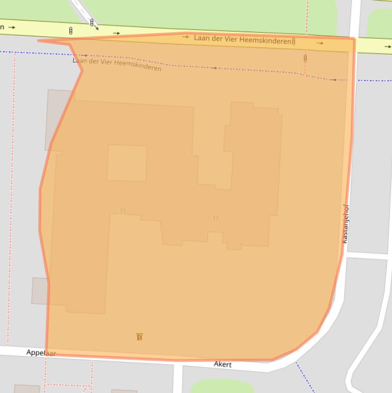 Kaart van postcodegebied 5664TZ.