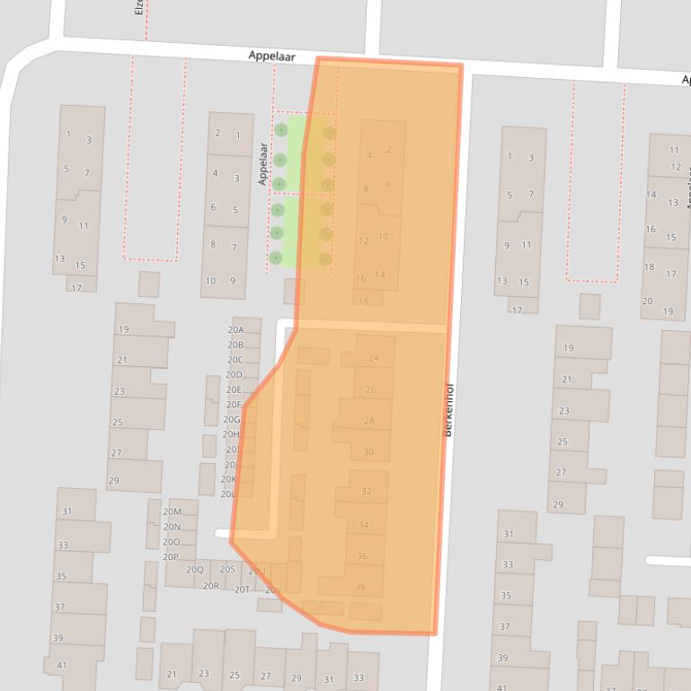 Kaart van postcodegebied 5664VD.