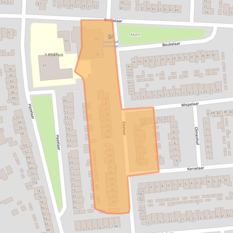 Kaart van postcodegebied 5664XE.