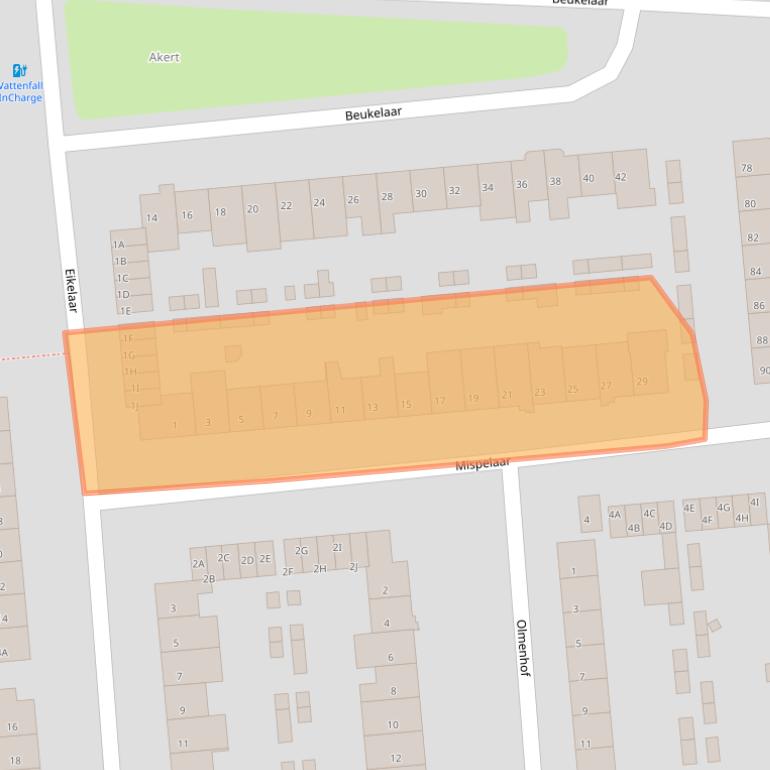 Kaart van postcodegebied 5664XG.