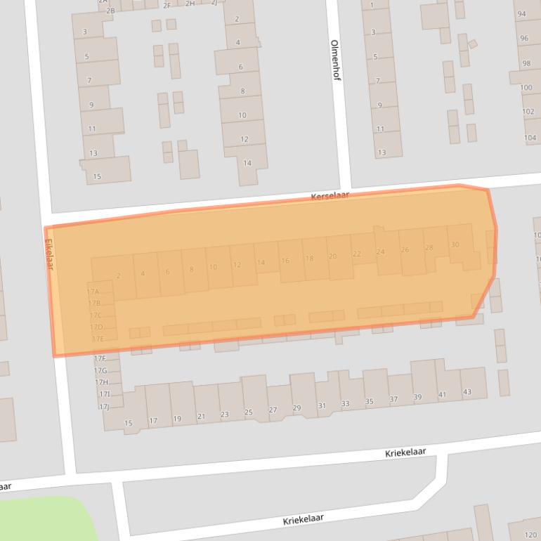 Kaart van postcodegebied 5664XJ.