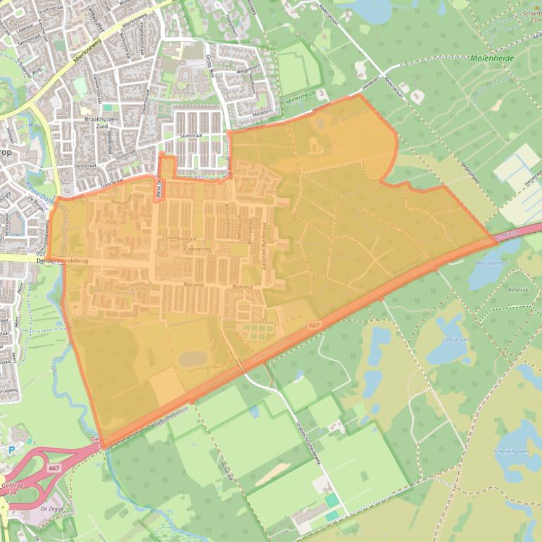 Kaart van postcodegebied 5665.