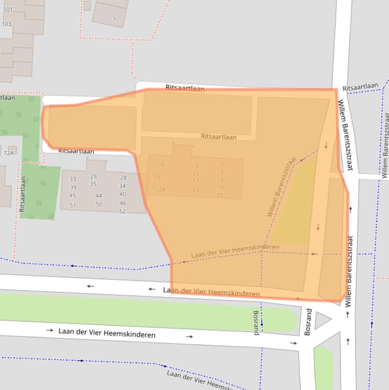 Kaart van postcodegebied 5665BA.