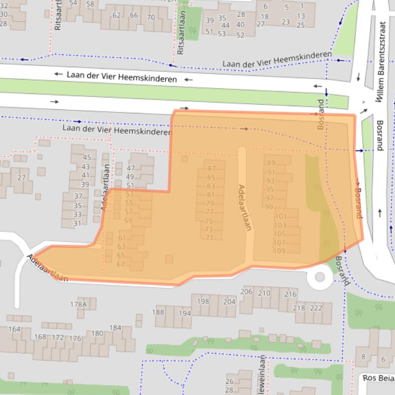Kaart van postcodegebied 5665CW.
