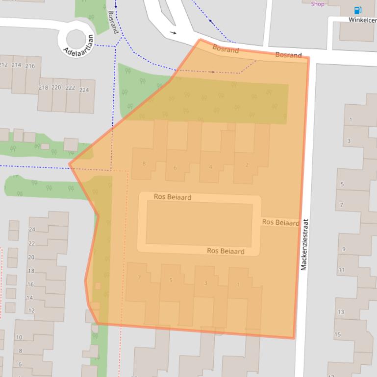 Kaart van postcodegebied 5665EG.