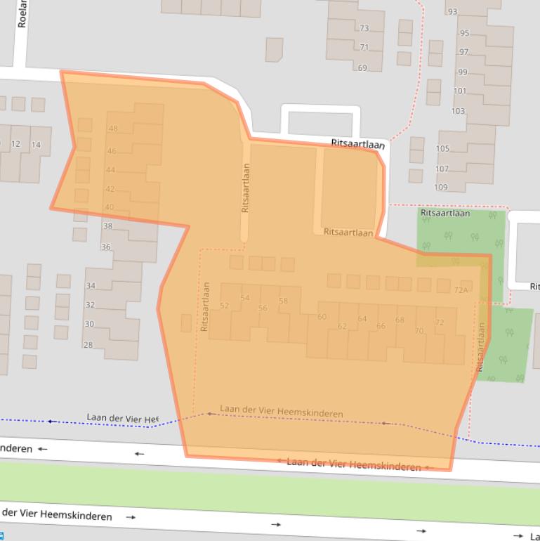 Kaart van postcodegebied 5665PN.