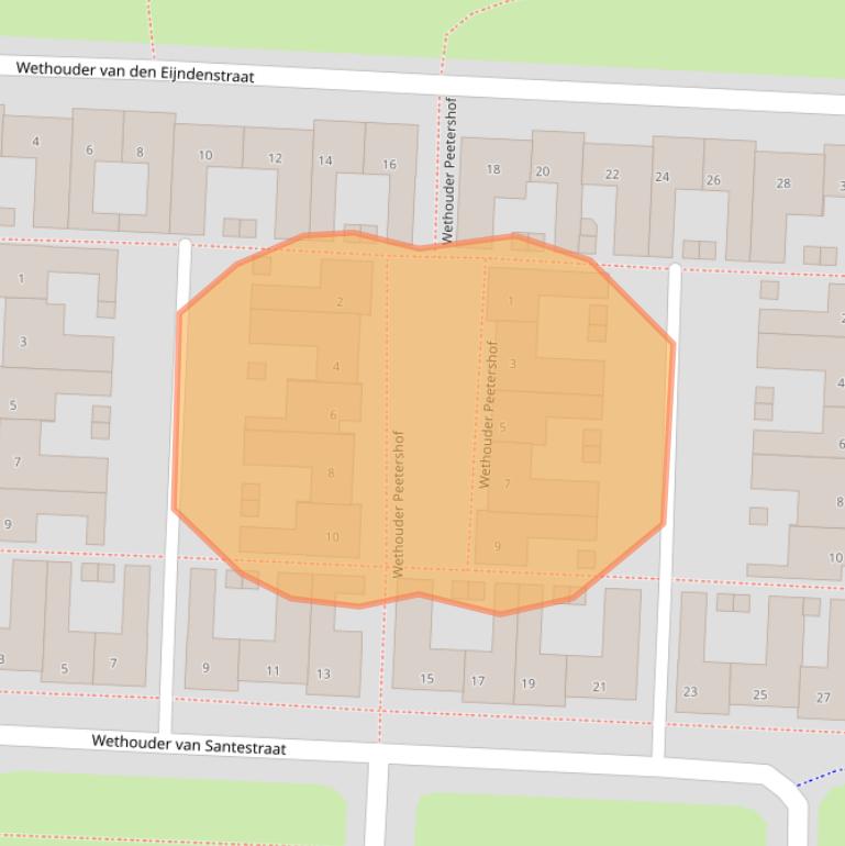 Kaart van postcodegebied 5665SG.