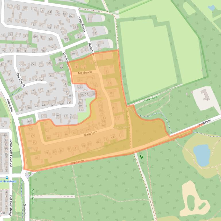 Kaart van postcodegebied 5666AS.