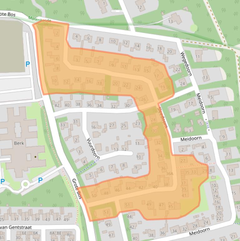 Kaart van postcodegebied 5666AT.