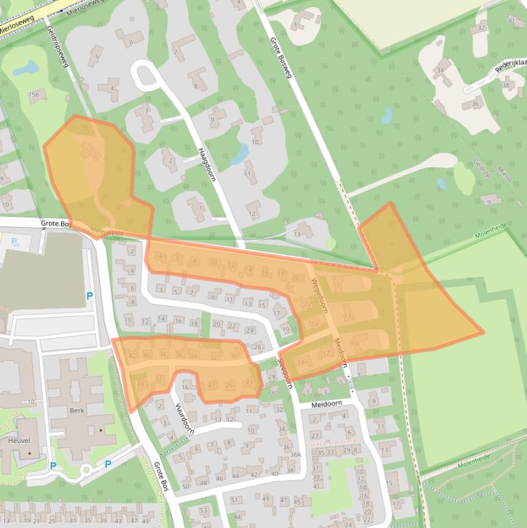 Kaart van postcodegebied 5666AV.