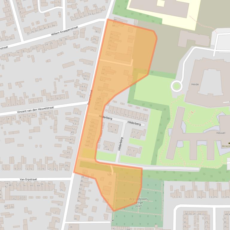 Kaart van postcodegebied 5666BE.