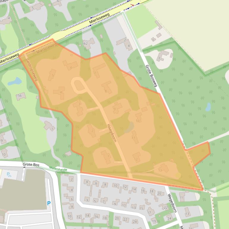 Kaart van postcodegebied 5666BW.