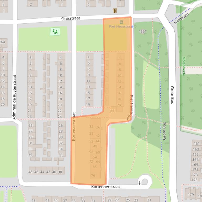 Kaart van postcodegebied 5666EZ.