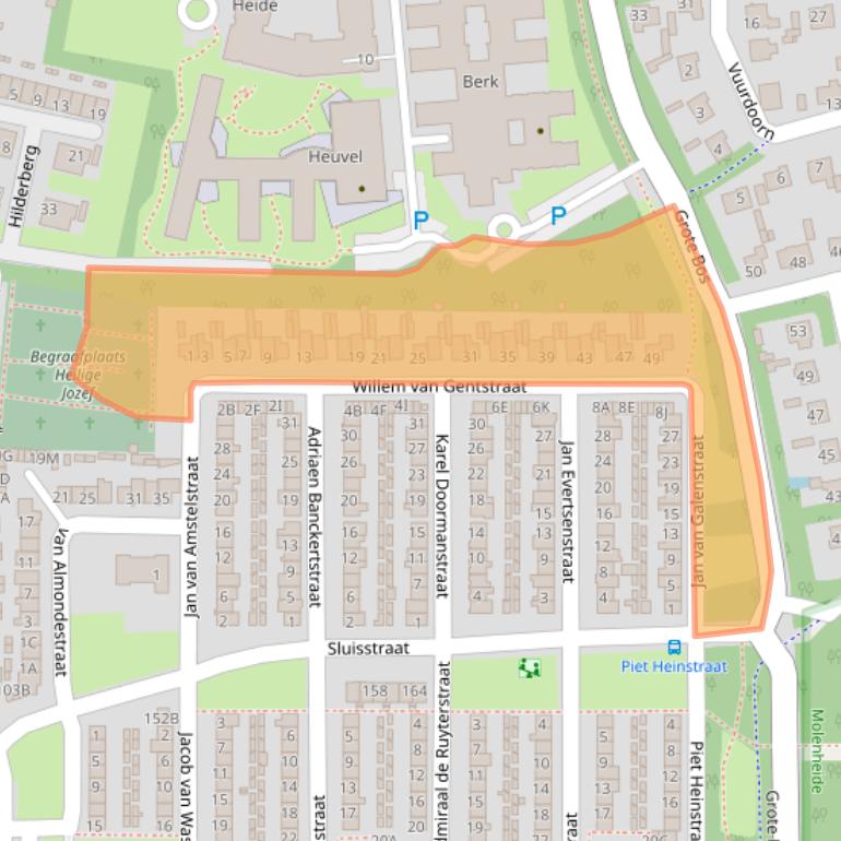 Kaart van postcodegebied 5666GA.