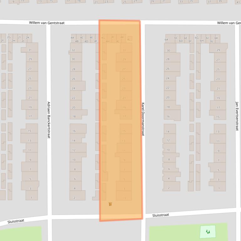 Kaart van postcodegebied 5666GJ.