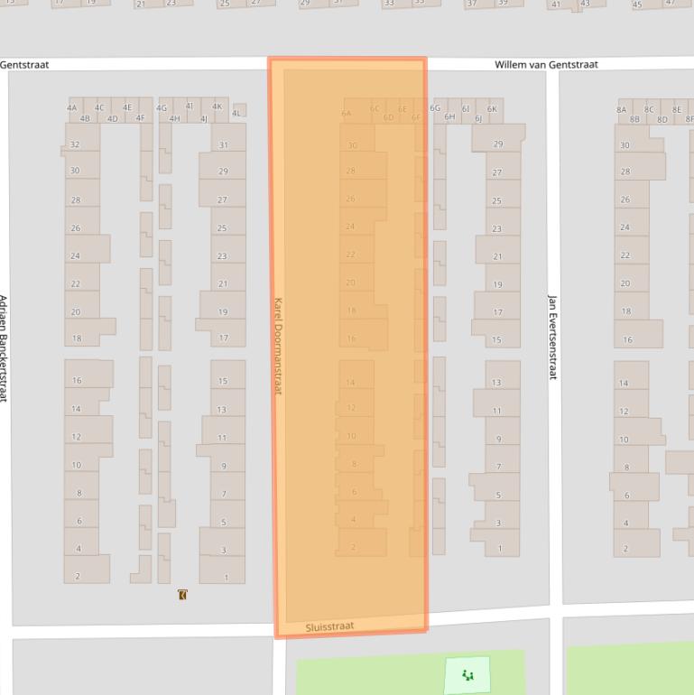 Kaart van postcodegebied 5666GK.