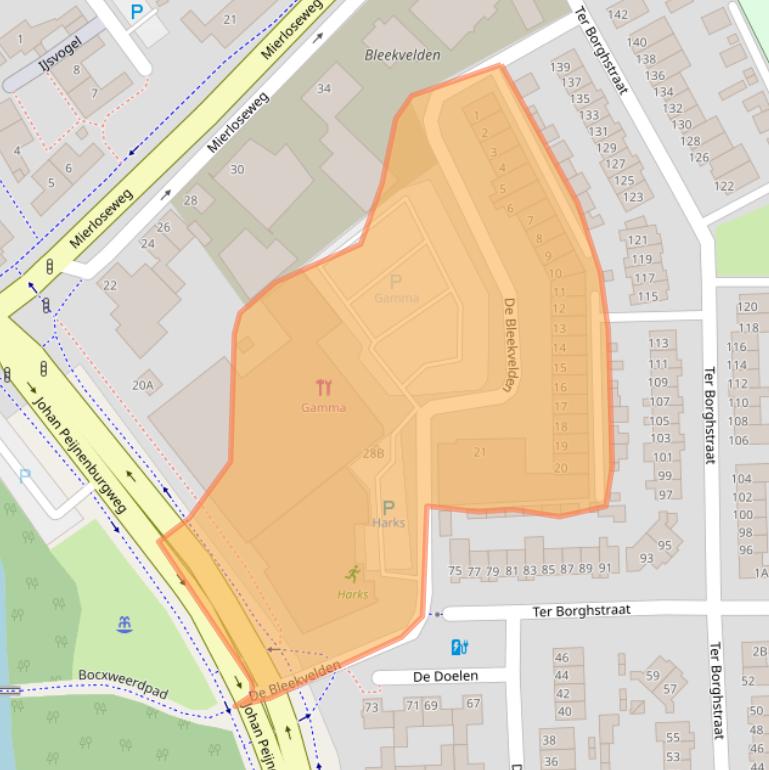 Kaart van postcodegebied 5666RZ.