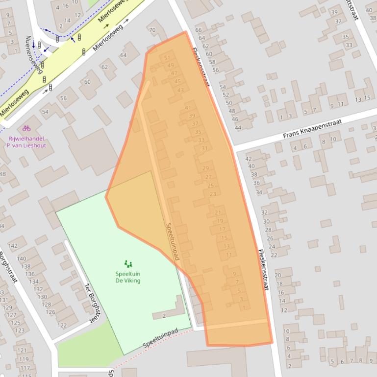 Kaart van postcodegebied 5666TA.