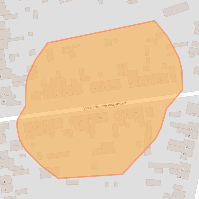 Kaart van postcodegebied 5666TL.