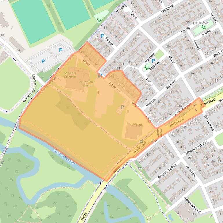 Kaart van postcodegebied 5667AH.