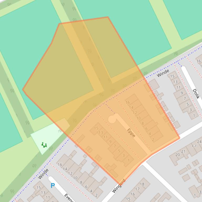 Kaart van postcodegebied 5667AM.