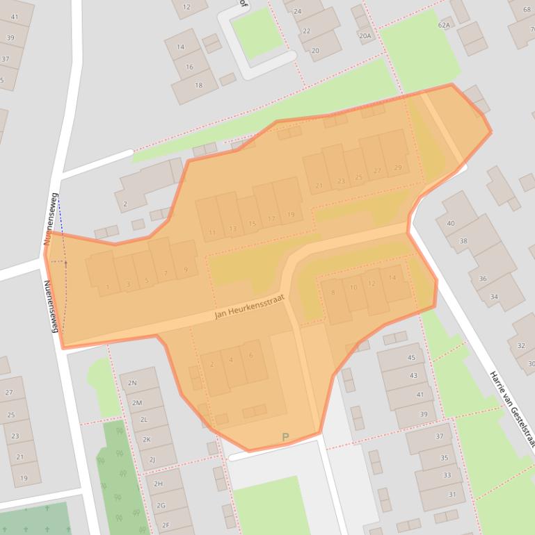 Kaart van postcodegebied 5667BL.