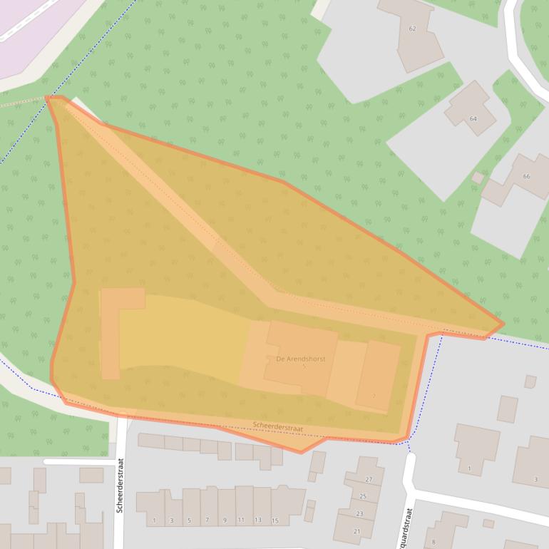 Kaart van postcodegebied 5667HP.