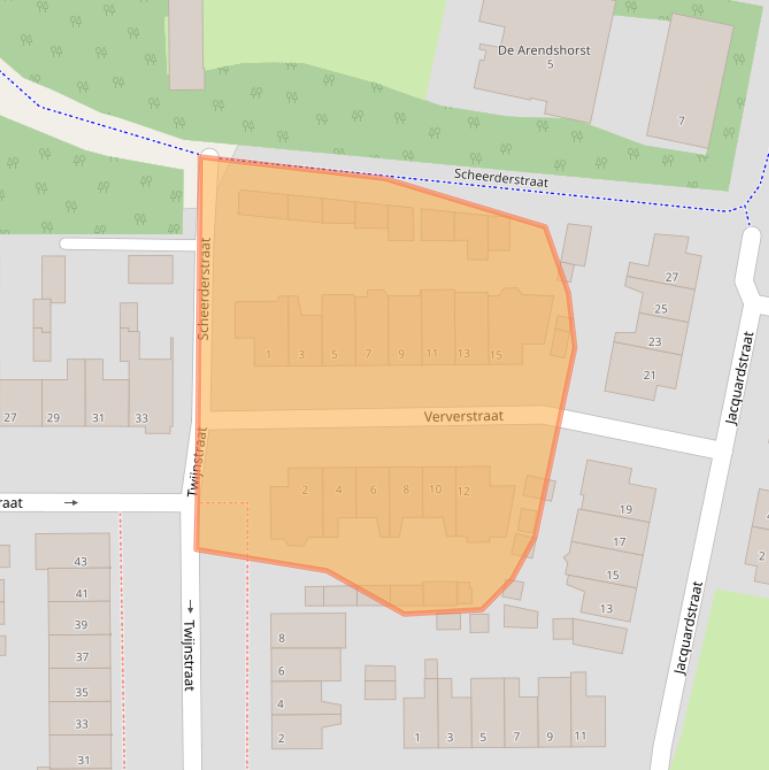 Kaart van postcodegebied 5667HR.