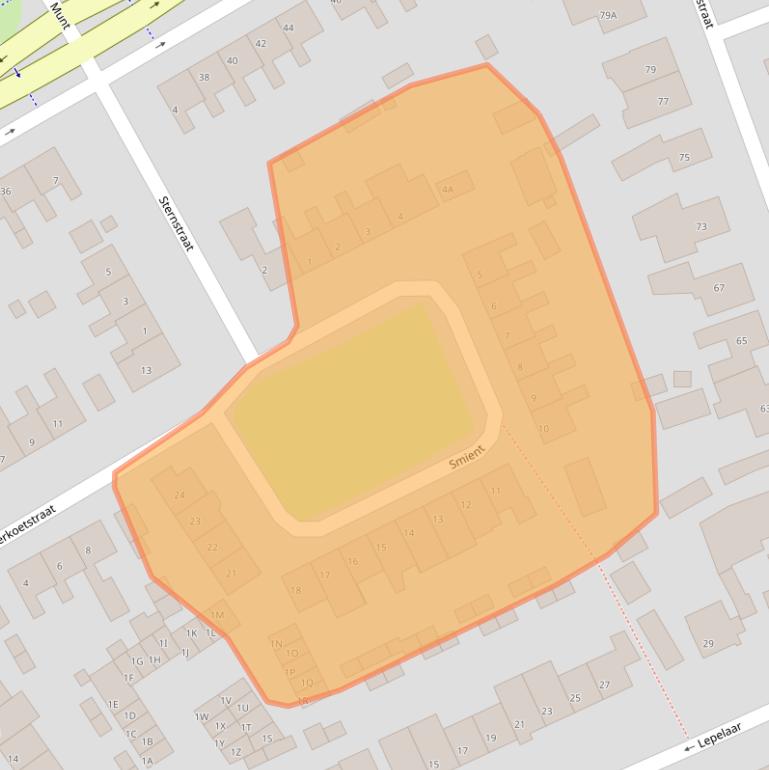 Kaart van postcodegebied 5667NH.