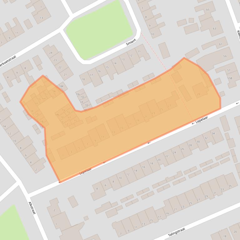 Kaart van postcodegebied 5667PJ.