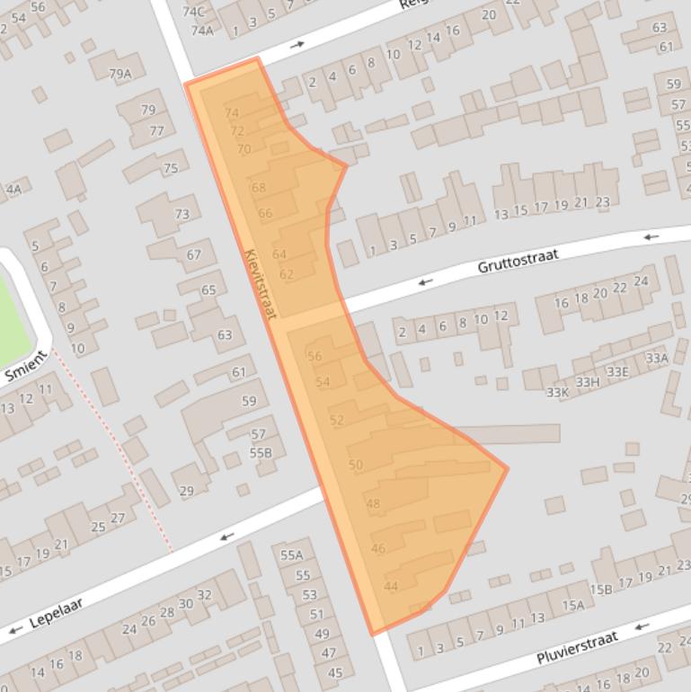 Kaart van postcodegebied 5667PS.