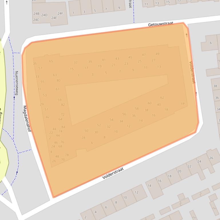 Kaart van postcodegebied 5667RZ.