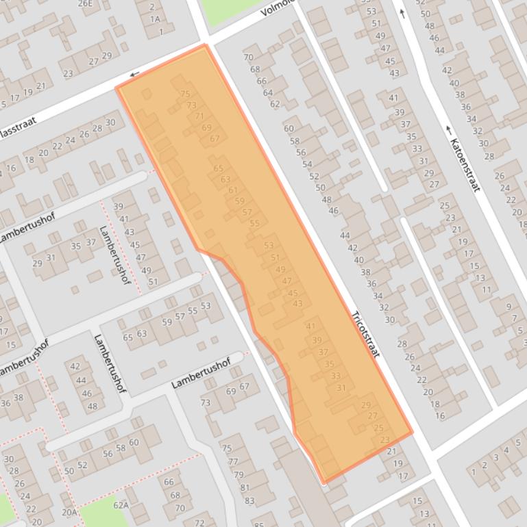 Kaart van postcodegebied 5667TB.