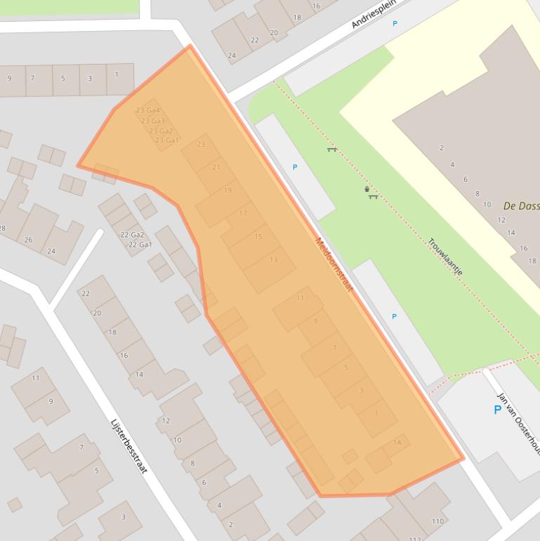 Kaart van postcodegebied 5671AC.