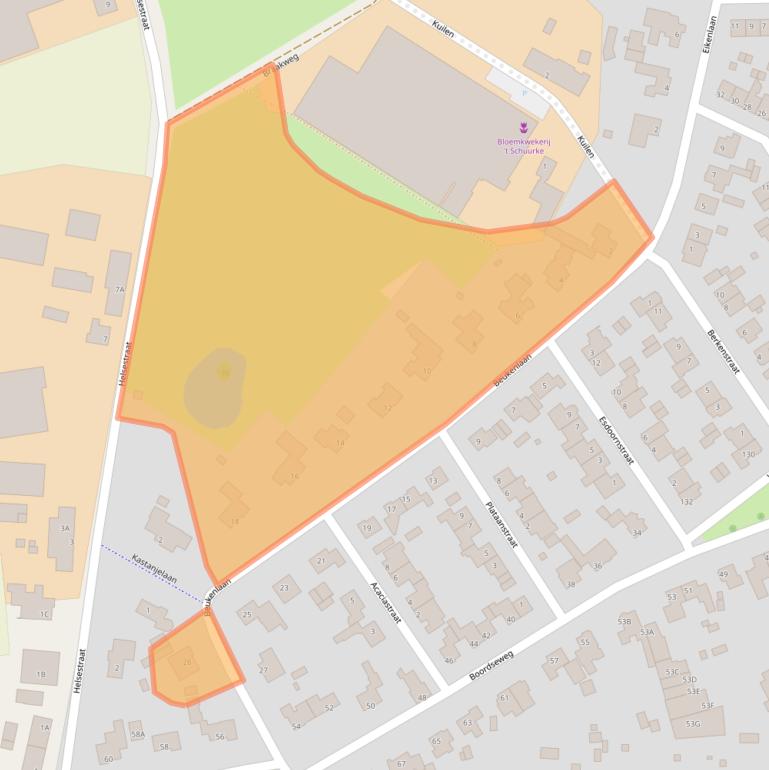 Kaart van postcodegebied 5671AJ.