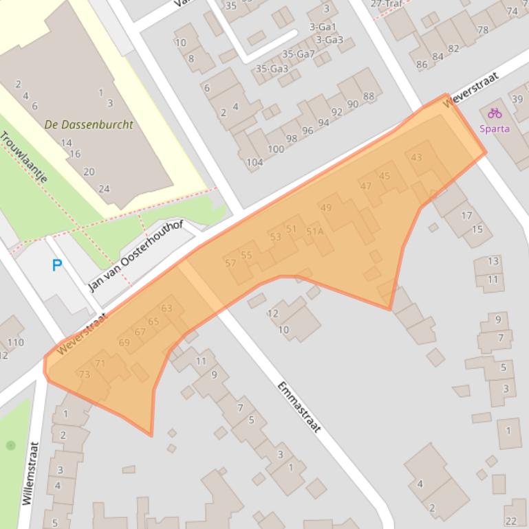 Kaart van postcodegebied 5671BB.