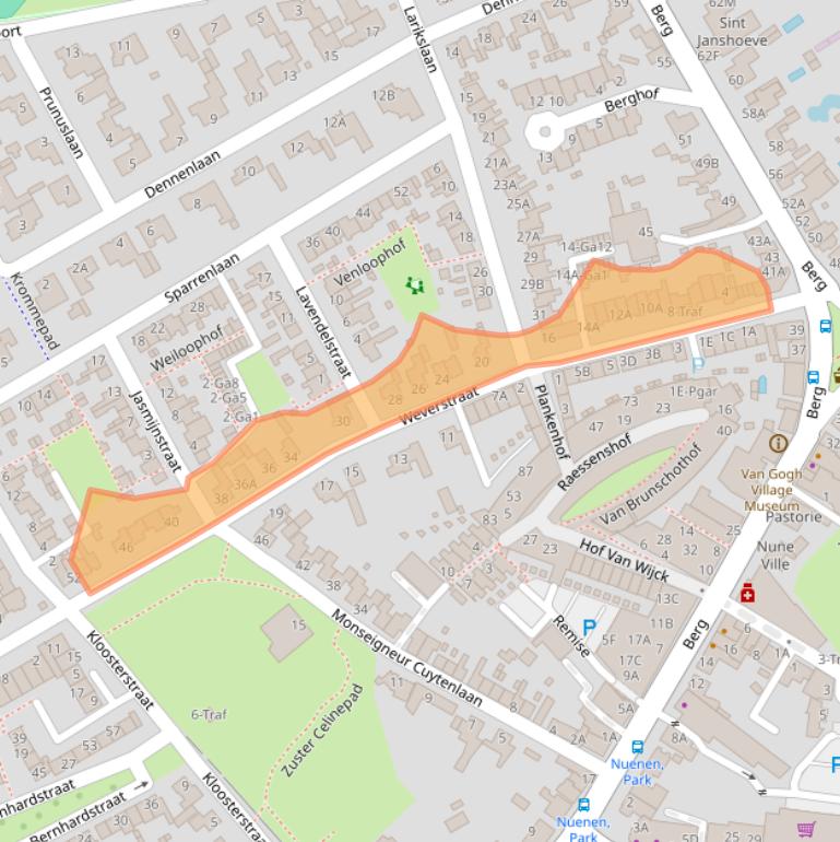 Kaart van postcodegebied 5671BC.