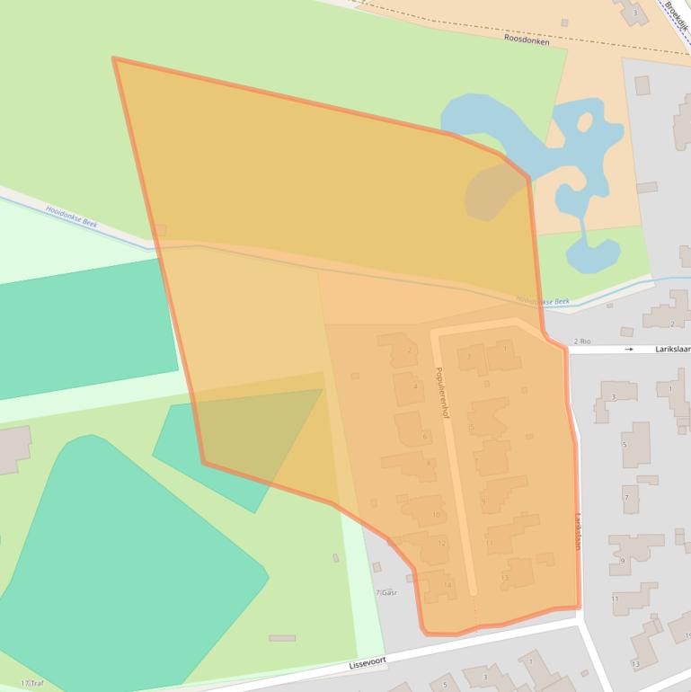 Kaart van postcodegebied 5671BH.