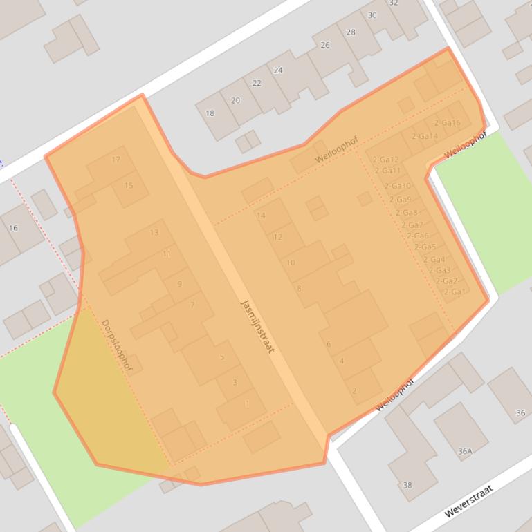 Kaart van postcodegebied 5671BL.