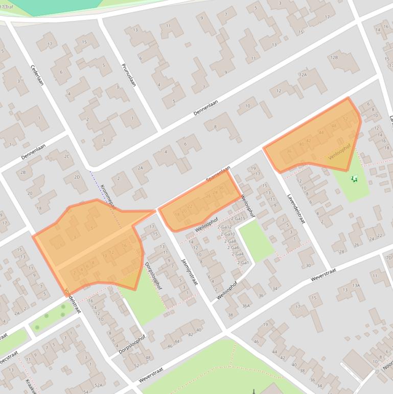 Kaart van postcodegebied 5671BR.