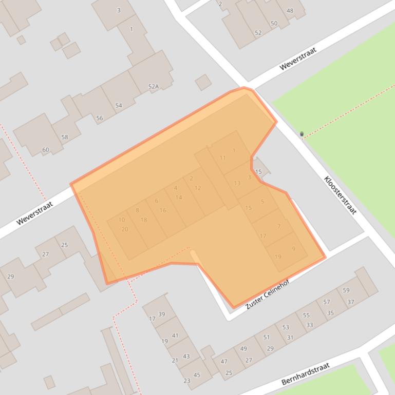 Kaart van postcodegebied 5671BZ.