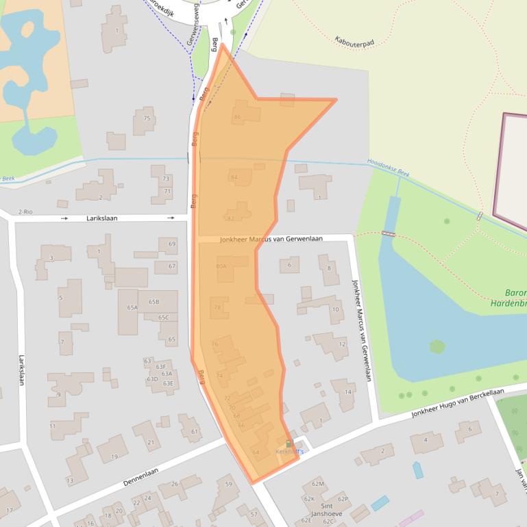 Kaart van postcodegebied 5671CE.