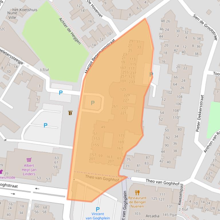 Kaart van postcodegebied 5671CW.