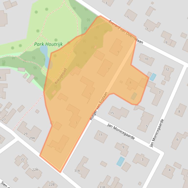 Kaart van postcodegebied 5671CZ.