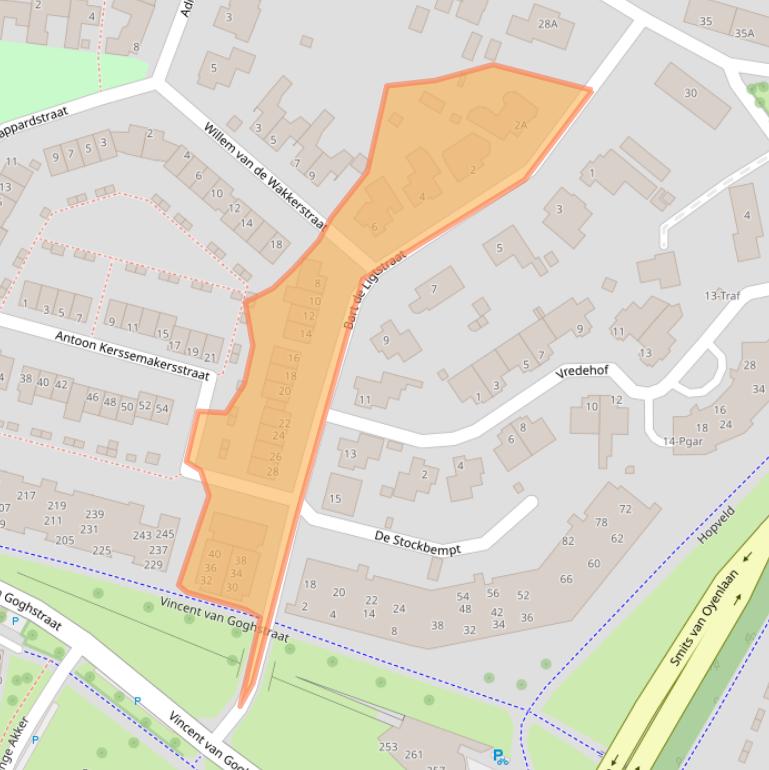 Kaart van postcodegebied 5671DH.